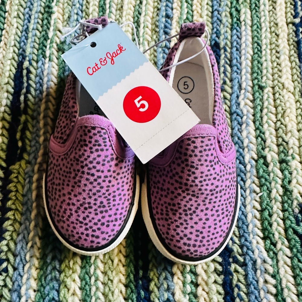 Cat & Jack Purple Sparkle Slip-On Sneakers